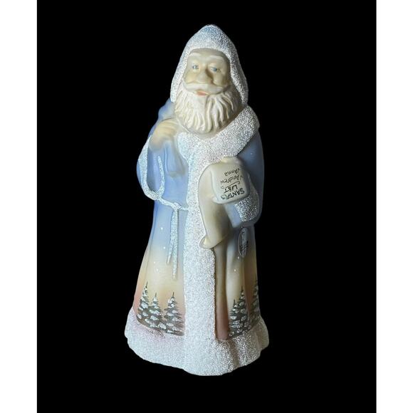 Limited Edition Signed FENTON Satin Glass 8" SANTA FIGURINE 'Santa's List' #4738 - Picture 8 of 8